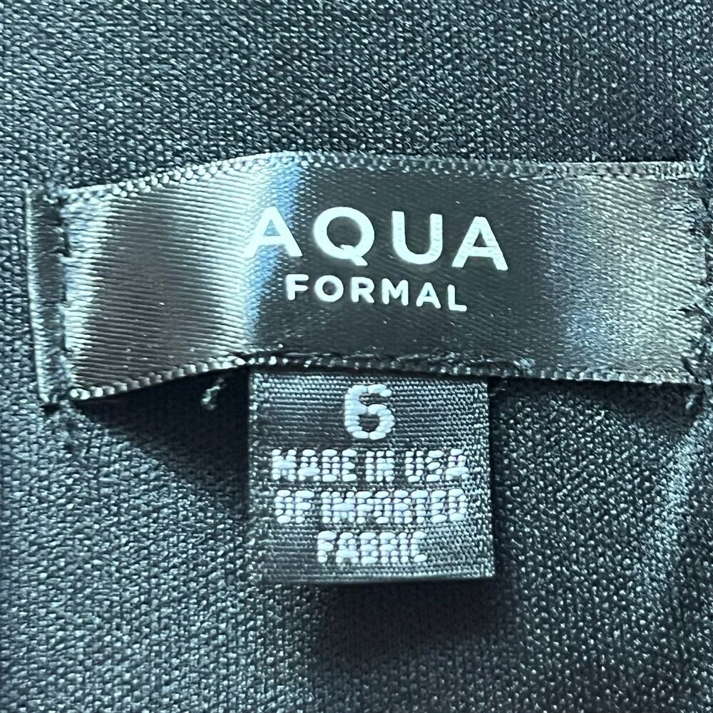 Aqua Women's Scuba Strapless Gown Dress Lined Bandeau Neck Black Size 6 NWT - Picture 11 of 12